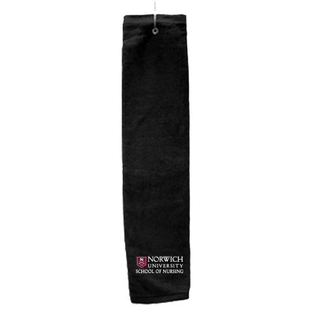 Black Deluxe Golf Towel with Hook