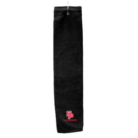 Black Deluxe Golf Towel with Hook