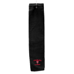 Black Deluxe Golf Towel with Hook