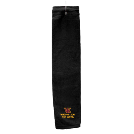 Black Deluxe Golf Towel with Hook