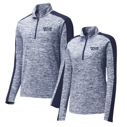 Electric Heather Colorblock 1/4 Zip Pullover