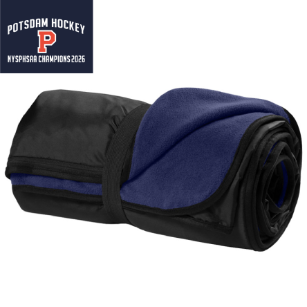 Classic Navy Fleece Travel Blanket