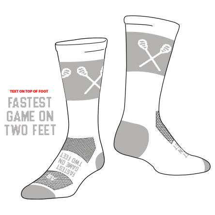 Atlantic Sportswear "Fastest Game on Two Feet" Lacrosse Crew Socks