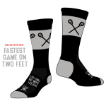 Atlantic Sportswear “Fastest Game on Two Feet” Lacrosse Crew Socks