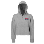 Women’s Cropped 1/2 Zip Hooded Sweatshirt