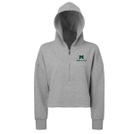 Women’s Cropped 1/2 Zip Hooded Sweatshirt