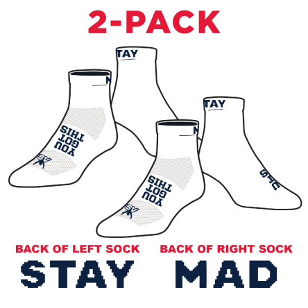 Atlantic Sportswear "Stay Mad" Quarter Socks