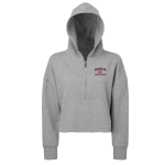 Women’s Cropped 1/2 Zip Hooded Sweatshirt
