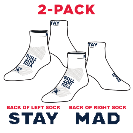 Atlantic Sportswear "Stay Mad" Quarter Socks