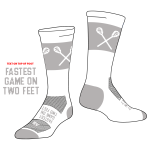 Atlantic Sportswear “Fastest Game on Two Feet” Lacrosse Crew Socks
