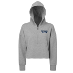 Women’s Cropped 1/2 Zip Hooded Sweatshirt
