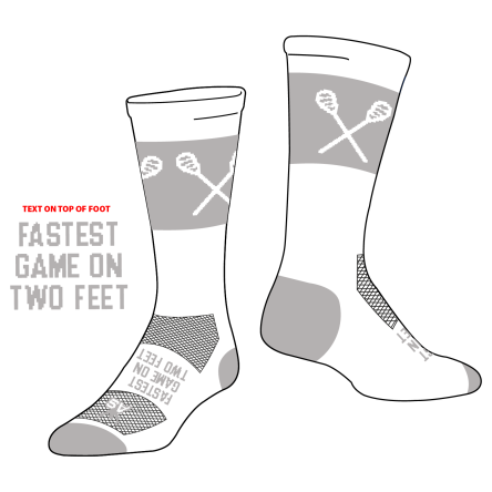 Atlantic Sportswear "Fastest Game on Two Feet" Lacrosse Crew Socks