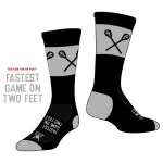 Atlantic Sportswear “Fastest Game on Two Feet” Lacrosse Crew Socks
