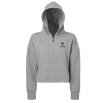 Women’s Cropped 1/2 Zip Hooded Sweatshirt