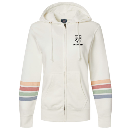 Women's Striped Full-Zip Sweatshirt