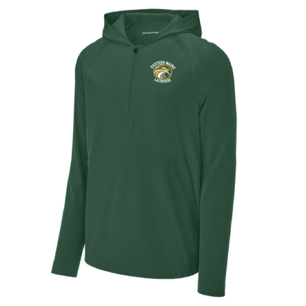 Classic 1/2 Zip Long Sleeve Hooded Jacket