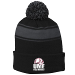 Striped Pom Beanie