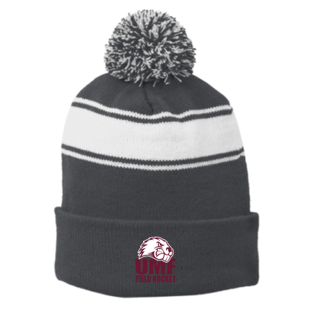Striped Pom Beanie