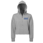 Women’s Cropped 1/2 Zip Hooded Sweatshirt