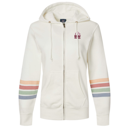 Women's Striped Full-Zip Sweatshirt