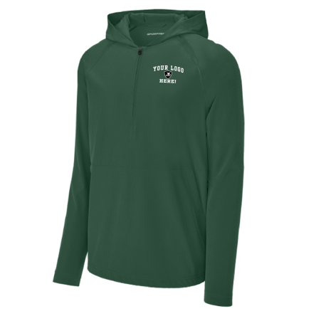 Classic 1/2 Zip Long Sleeve Hooded Jacket
