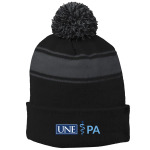 Striped Pom Beanie