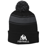 Striped Pom Beanie