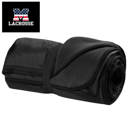 Classic Black Fleece Travel Blanket