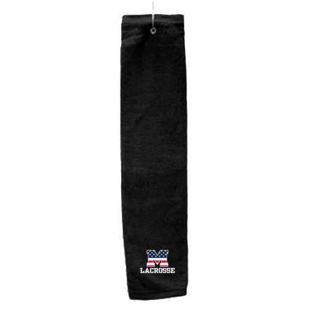 Black Deluxe Golf Towel with Hook