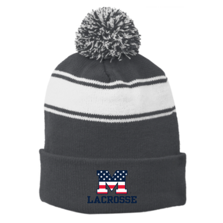 Striped Pom Beanie