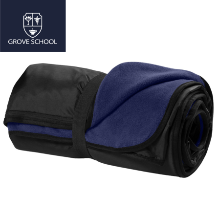 Classic Navy Fleece Travel Blanket