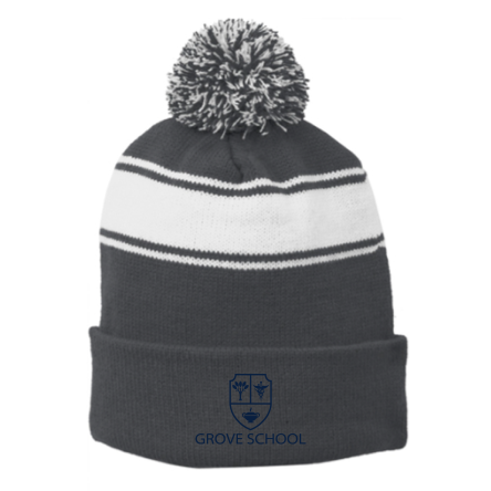 Striped Pom Beanie