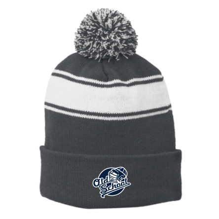 Striped Pom Beanie