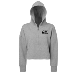 Women’s Cropped 1/2 Zip Hooded Sweatshirt