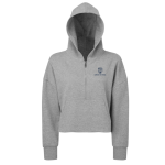 Women’s Cropped 1/2 Zip Hooded Sweatshirt
