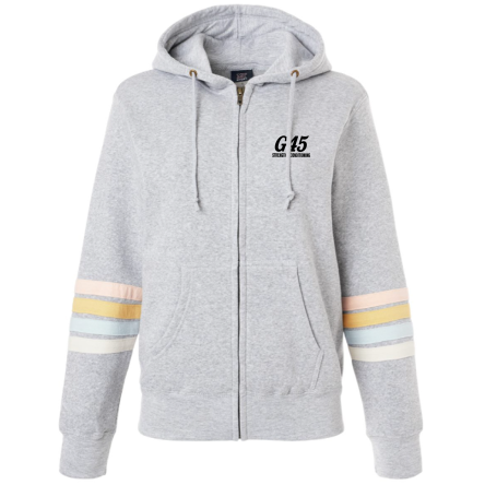 Women's Striped Full-Zip Sweatshirt
