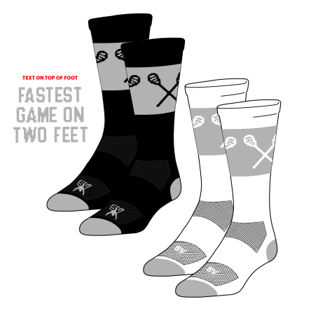 Atlantic Sportswear "Fastest Game on Two Feet" Lacrosse Crew Socks