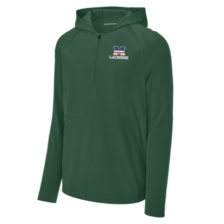 Classic 1/2 Zip Long Sleeve Hooded Jacket