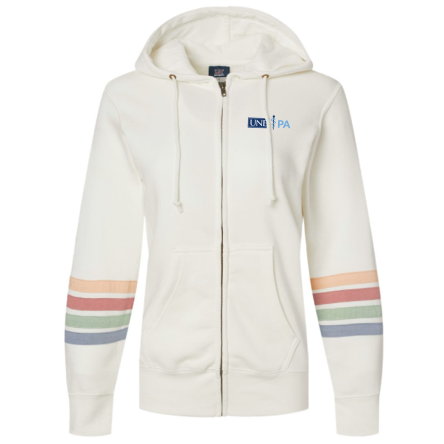 Women's Striped Full-Zip Sweatshirt
