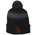 Striped Pom Beanie