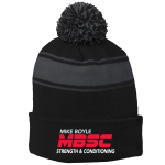 Striped Pom Beanie