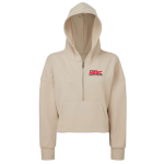 Women’s Cropped 1/2 Zip Hooded Sweatshirt