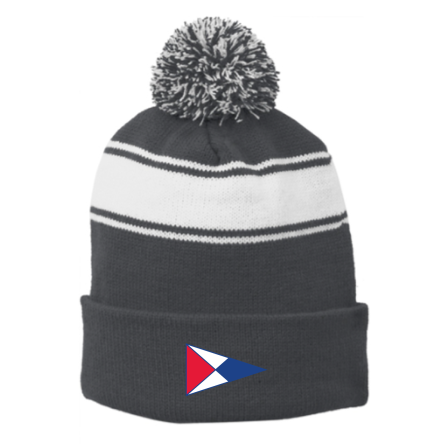 Striped Pom Beanie