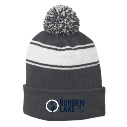 Striped Pom Beanie