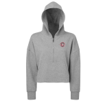 Women’s Cropped 1/2 Zip Hooded Sweatshirt