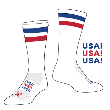 Atlantic Sportswear "USA Crew Socks
