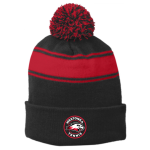 Striped Pom Beanie
