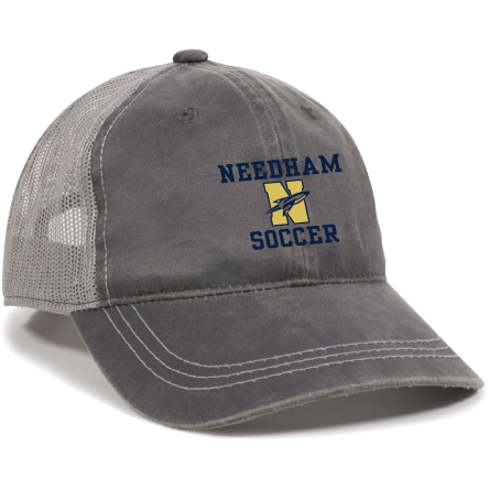 Charcoal/Grey Weathered Trucker Cap
