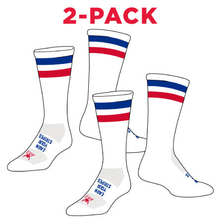 Atlantic Sportswear "Earn Your Stripes" Crew Socks