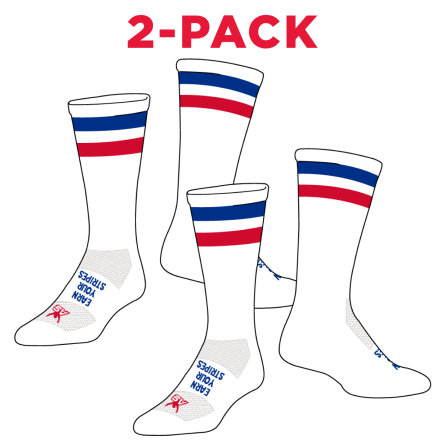 Atlantic Sportswear "Earn Your Stripes" Crew Socks